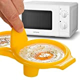MovilCom® - Récipient à micro-ondes/poêle, cuit les œufs spéciaux pour micro-ondes ou vapeur, cuiseur à œufs micro-ondes, cuit les œufs ...