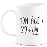 Mug Anniversaire 30 Ans Rigolo drôle - Tasse Cadeau Anniversaire 30 Ans Homme Femme Humour Original - Céramique/Blanc (Blanc, 29+fck)
