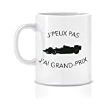 Mug Ceramique - Spécial Passionnés - Jpeux pas j'ai Grand Prix (Noir/Bleu)