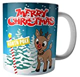 Mug de Noël renne/Rudolph – Cadeau Père Noël – Cadeau lutin