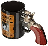 Mug en faïence, Fiche signalétique avec poignet de revolver, env. 18 x 12 cm