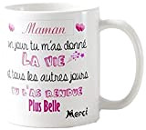 Mug Fêtes des mères anniversaire etc... Merci maman par Kdosublim … (mug blanc)