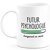 Mug Futur Psychologue Chargement en Cours - Cadeau pour Les futurs Psychologue - Céramique - Blanc