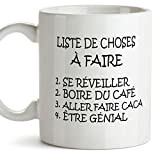 Mug - Liste de Choses à Faire - to do List - Tasse pour Le Petit-déjeuner Originale et Amusante avec ...