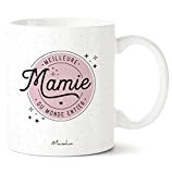 Mug Mamie - Meilleure mamie du monde entier | Avec boite cadeau | Imprimé en France | Manahia | cadeau ...