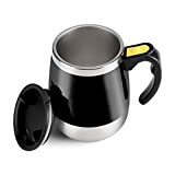 Mug Mélangeur Automatique, Tasse de mélange d'acier inoxydable magnétique électrique de tasse d'agitation automatique pour le chocolat chaud de thé ...