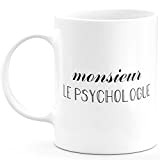 Mug Monsieur Le Psychologue - Cadeau Homme pour Psychologue Humour drôle idéal pour Anniversaire - Céramique - Blanc