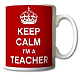 Mug rétro avec inscription « Keep Calm I'm A Teacher »