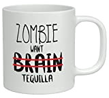 N\A Zombie Want Tequilla Coffee Mug Tasse à thé en céramique