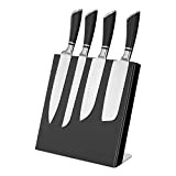 Navaris Bloc à Couteaux magnétique - Bloc aimanté 27,7 x 27,5 cm en Bois d'hévéa - Range Couteau de Cuisine ...