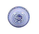 NBXLHAO Nostalgique Rétro Ramen Bol Chinois Bleu Et Blanc Porcelaine Motif De Riz Bols De Céréales Bols De Riz Chine ...