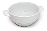 Nerthus FIH 554 Bol à soupe en porcelaine avec poignées, idéal pour céréales d'avoine blanche, bols de nouilles en céramique, ...
