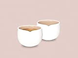 Nespresso Origin Collection Lot de 2 tasses à café expresso en porcelaine blanche