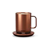 New Ember Temperature Control Smart Mug 2, 296 ml, Copper, 90 Min. Battery Life - App Controlled Heated Coffee Mug ...
