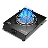 New Gas Cooker Gas HOB Portable Black Tempered Glass Gas Stove 4.0kW Single Burner | Table-Top Cooking LPG/NG Dual Fuel ...
