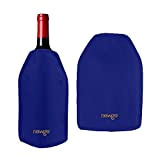 NEWGO Housse de refroidisseur à vin - Manchette de refroidissement pour bouteille de vin, champagne, bouteilles, tissu imperméable (bleu)