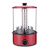 NFY Barbecue Grill 1100W Vertical Rotisserie Roaster Four-360°Smokeless Automatic Rotating Barbecue Machine, Réglage de la minuterie, Couvercle en Verre Transparent, ...