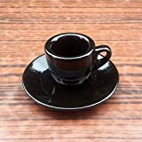 Niveau De Compétition Professionnel Nuova Point Esp Espresso Cups Saucer Sets Contest Special 55Ml Thick 9Mm Italian Coffee Tumbler, Black, ...