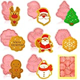 Noël Moule à Biscuit Emporte Pièces de Noël 8 Pièces Moules à Biscuits 3D Cuisson Moule Coupe Biscuits Cookie Cutters ...