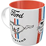 Nostalgic-Art Tasse à café rétro, Ford Mustang – Horse & Stripes Logo – Idée de cadeau pour fans de voitures, ...