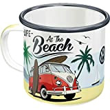 Nostalgic-Art Tasse rétro en émail, Bulli T1 – Beach – Idée de cadeau pour le bus VW, Mug de camping, ...