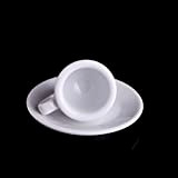 Nuova Point Professional Competition Level Esp Espresso Sglass 9Mm Thick Cafe Caffe Espresso Solo Mug Coffee Cup Saucer Sets, White, ...