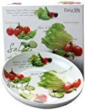 Nuova R2S RM9051,285 Coffret Plat Creux Porcelaine Décor Salade Porcelaine
