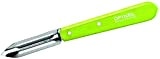 Opinel Couteau à éplucher en acier inoxydable Sandvik pour droitiers et gauchers - Manche en bois de hêtre vert clair