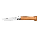 OPINEL COUTEAU N° 6 Luxe Manche Bois Olivier Lame INOX / Ref 894 - 6- 7cm