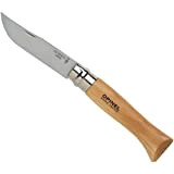 Opinel Couteau N° 9 INOX Tradition - Manche 12 cm Hetre - Virole Tournante