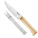 OPINEL - Set Fromage - Couteau & Fourchette - OPINEL Coffret Couteau à Offrir - Set Couteau en Acier Inoxydable ...