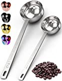 Orblue Coffee Scoop, Stainless Steel, long handled Spoons, Pack of 2 (Silver)