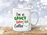 Origin Mug « Grinch Before Coffee » - Cadeau de Noël fantaisie