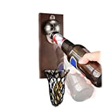 OURLITIME Décapsuleur de basket-ball avec poche murale pour décoration de maison, vin, bière, gadget de cuisine, bar, fourniture de fête
