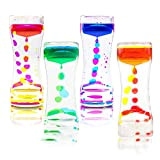 Ousyaah 4 pcs Sablier Liquides Jouets Sensoriels pour Enfants Adultes, Lampe à Lave Colorés, Minuteur à Bulles - Motion Bubbler ...