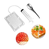Outil de sphérification caviar - Kit de fabrication de caviar - Compte-gouttes moléculaire - Kit de gastronomie moléculaire avec cuillère ...