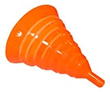 Pavonidea - Imbutars - Entonnoir Pliable en Silicone, Dimensions Ouvert 120 x 150 mm/fermé 120 x 32 mm, Couleur Orange