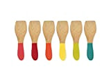 Pebbly NBA021 Set de 6 spatules à raclette-Multico, Multicolore, 13 cm