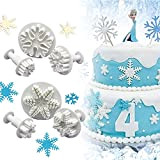 PERFETSELL Lot de 6 emporte-pièces en forme de flocon de neige - 3 tailles - Pour décoration de gâteau