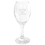 Personalised Wine Glass - Free Engraving, Monotype Corsiva Font - Perfect for Birthday, Christmas, Anniversary, Hen Party by Gift Cookie