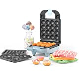 Petra PT4943BLNVDEEU7 Gaufrier Électrique 3 en 1, Appareil Beignets Doughnuts Cake Pops et Gaufres, Design Compact, Machine pour Mini Gâteaux, ...