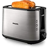 Philips HD2650/90 Grille-pain en acier inoxydable (950 W, 8 niveaux de brunissage, grille réchauffe-viennoiseries, fonction décongélation et réchauffage, bouton d'arrêt, ...