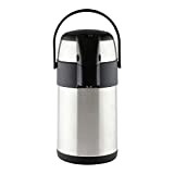 Pioneer Airpot Distributeur / Pot de l’eau chaude à double paroi en acier inoxydable avec poignée sans BPA – Argent, ...