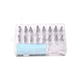 Piping Nozzle Set,32pcs Stainless Steel Nozzle Tips DIY Cake Decorating Tools Icing Cream Pastry Bag Nozzle Kitchen Bakery Tools