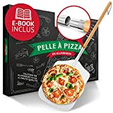Pizza Divertimento® Pelle à pizza [83 cm] - Pelle à pizza inoxydable - Aluminium inoxydable - Filetage pratique et solide ...