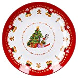 Plat à gâteau Van Well Magie de Noël, 26,5 mm de diamètre, assiette à biscuits en porcelaine, assiette de service ...