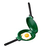 Poêle à frire double face avec revêtement en céramique anti-adhésif pour œufs, crêpes, omlettes pour maison, cuisine, hôtel, restaurant (vert)