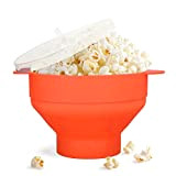Popcorn à micro-ondes, grand bol à pop-corn en silicone pour micro-ondes à air chaud Popcorn Popper Bowl avec couvercle pour ...