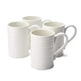 Portmeirion Sophie Conran for Portmeirion Lot de 4 grandes tasses en porcelaine Blanc 11,5 x 7,3 x 11 cm