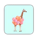 pour Homme Protecteur Impression Playful Giraffe Compatible avec Cup Coaster Square Matériel De Forces De Défense Principale